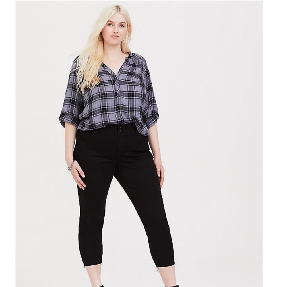 Plaid pullover